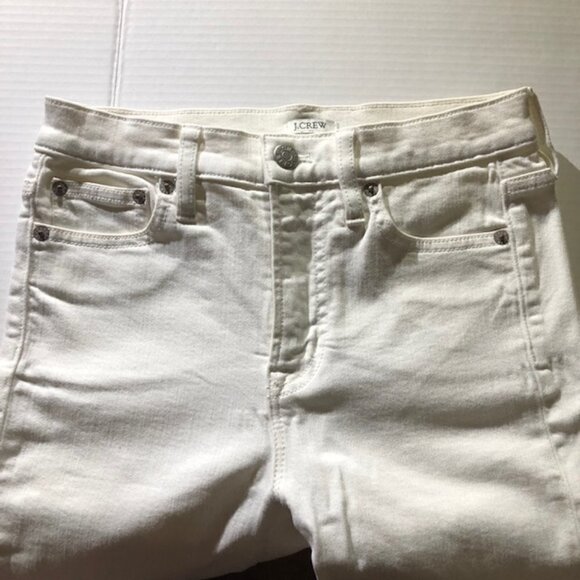 J. Crew White Stretch Skinny Jeans size 24 - Picture 3 of 9